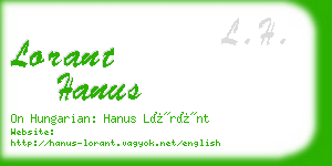 lorant hanus business card